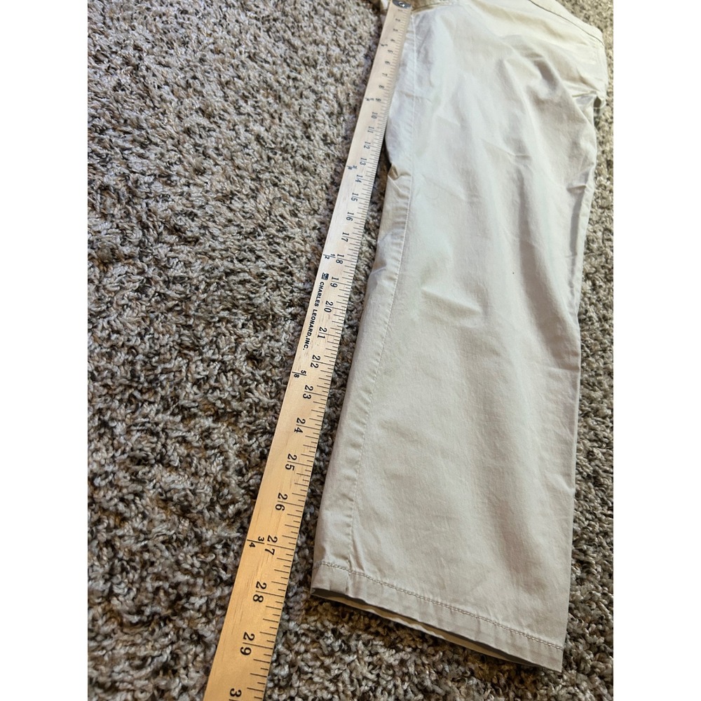 Eileen Fisher Beige Organic Cotton Tencel Tapered Ankle Pants Size 16 - Picture 8 of 8